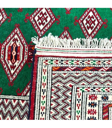 Tapete turcomano do Mar Cáspio - Desenho geométrico de banda Bazoo - 190x138 cm